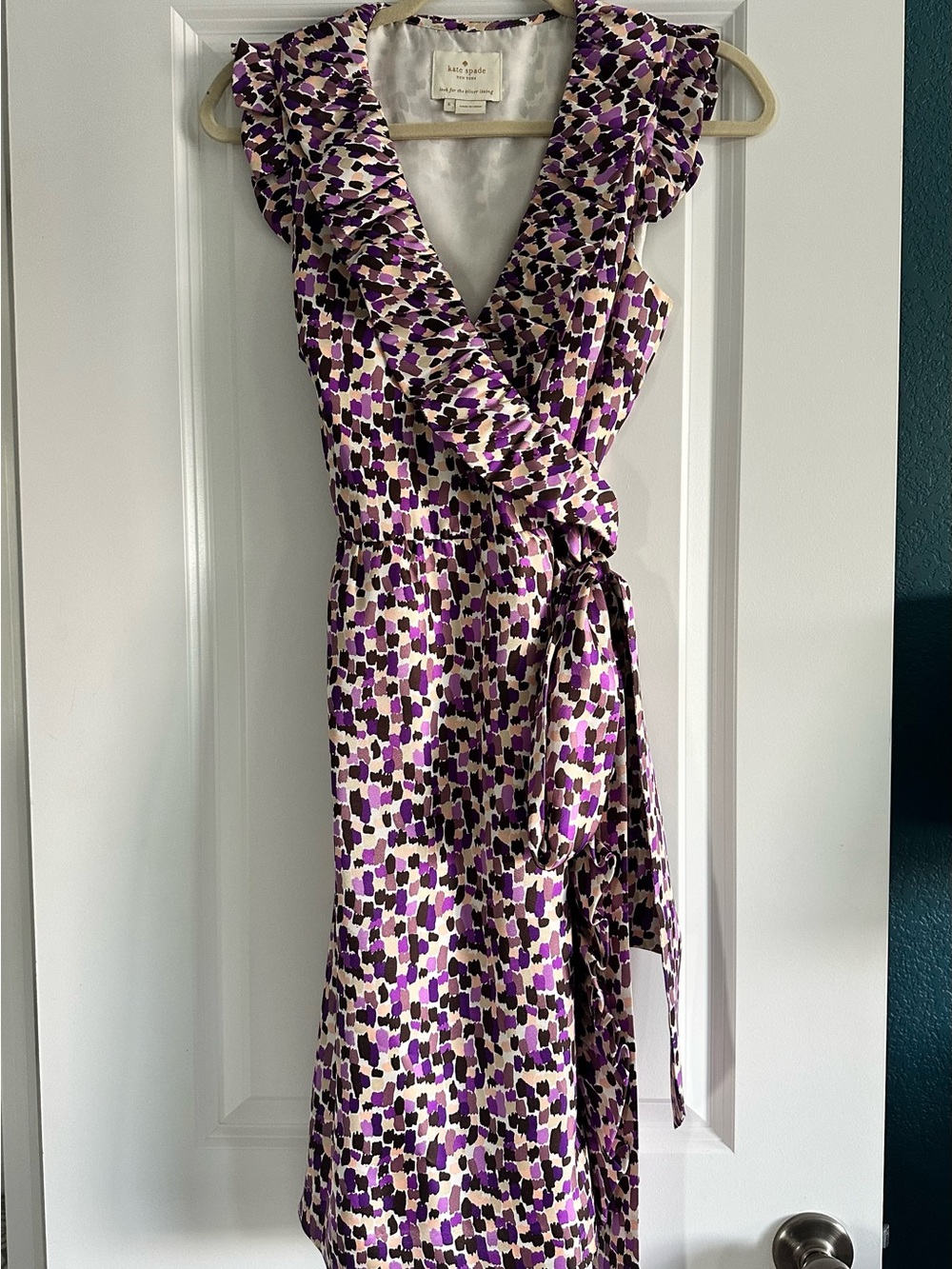 Kate Spade Purple Printed Wrap Dress